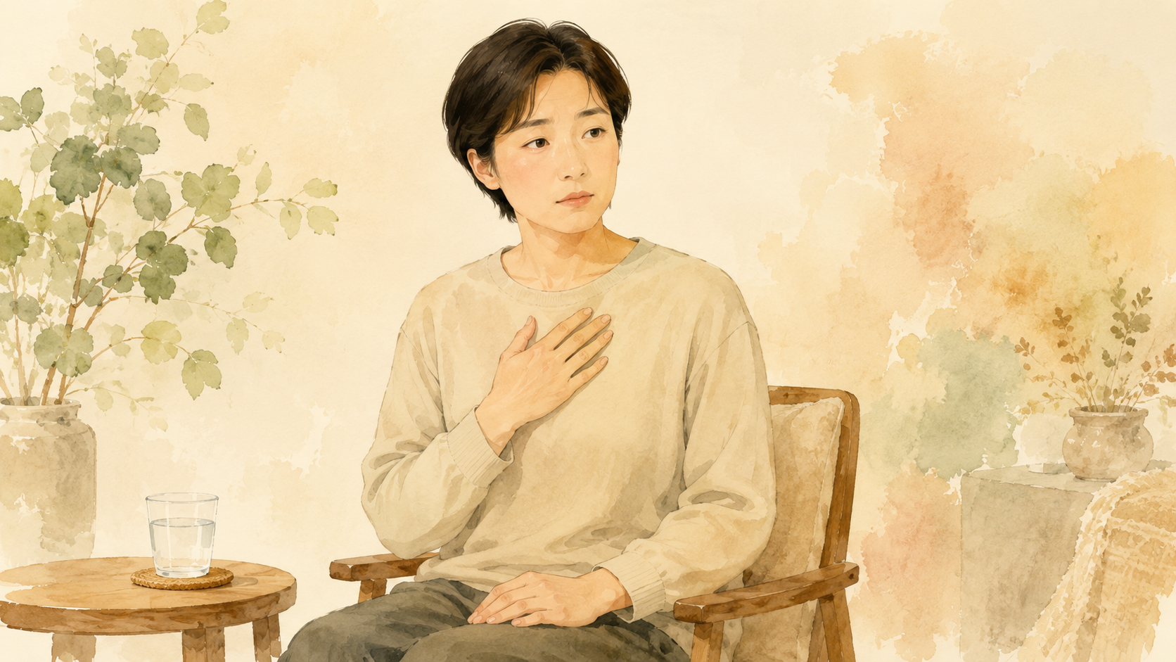 不适自检桌面，桌面上有空白自检卡和坐姿